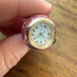 Namruf Vintage Gold and Pink Women's Watch Necklace